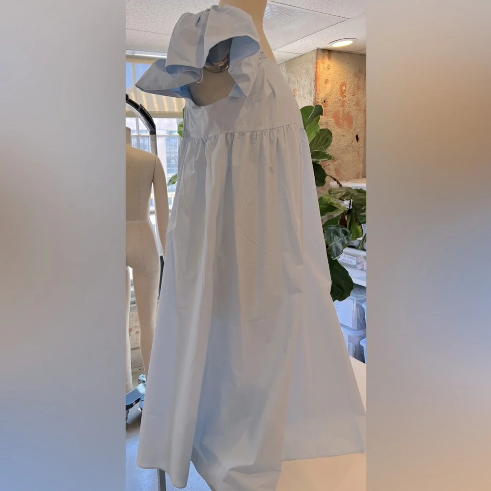 H&M Light Blue Maxi Dress with Ruffle Sleeves - Picture 4 of 6